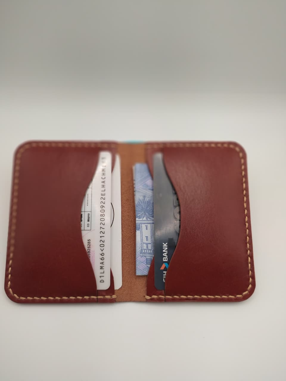 Portefeuille porte-cartes en cuir